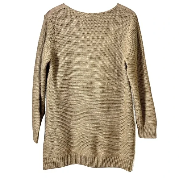 Dor Dor Couture Sherpa Faux Suede Two Tone Snap Front Cardigan Coat Large - Picture 3 of 11